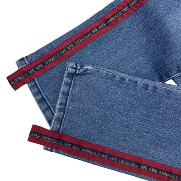 NWT DESIGUAL Skinny Cropped Jean Sz 0 - Picture 8 of 11